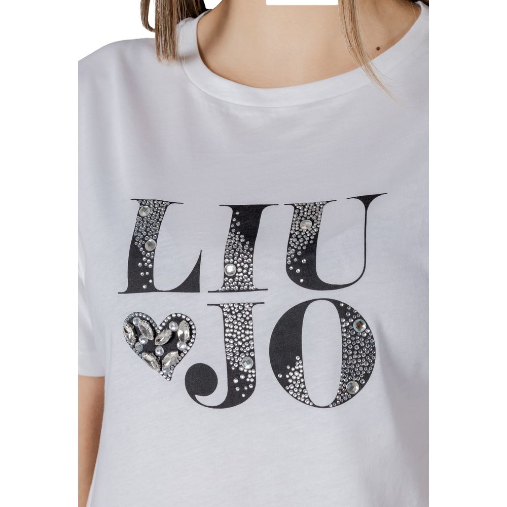 Liu Jo Black And White Cotton Tops & T-Shirt