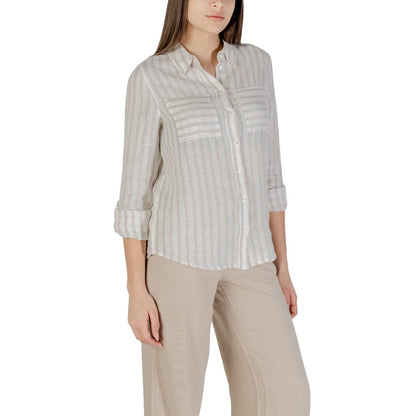 Street One Beige Linen Shirt