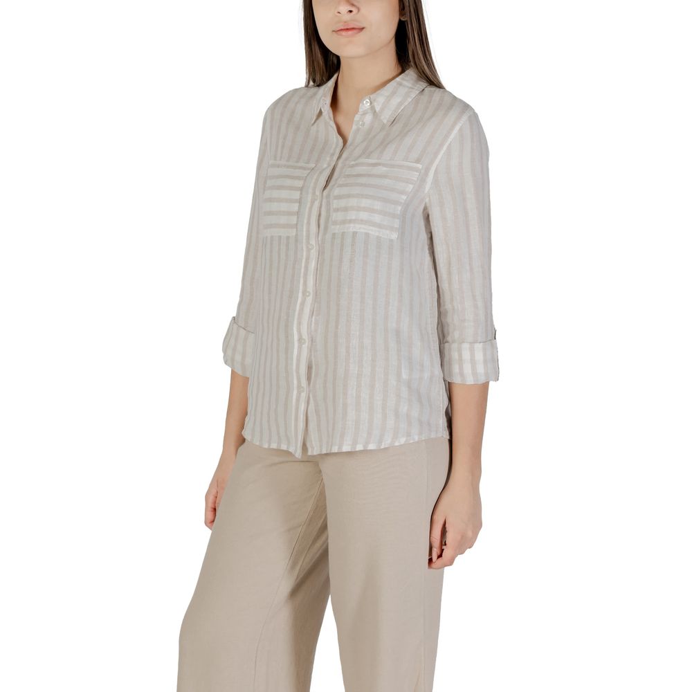 Street One Beige Linen Shirt