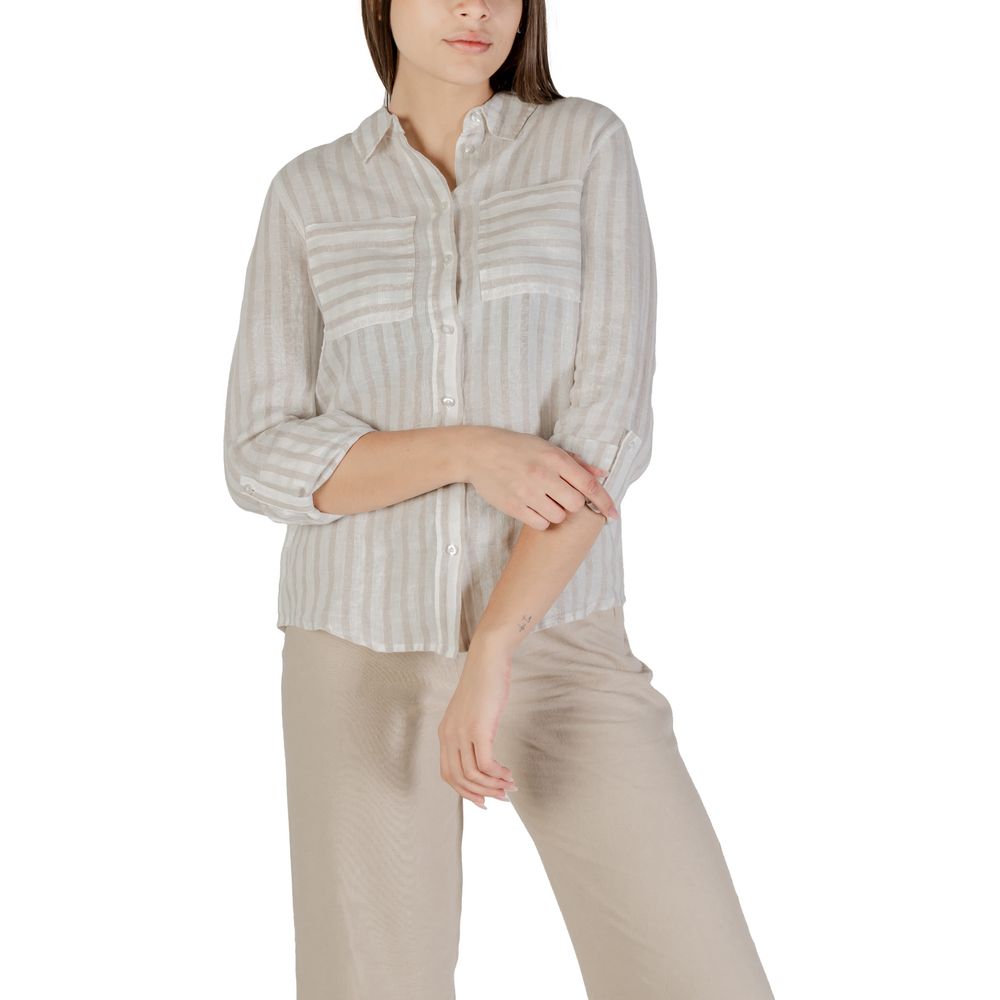 Street One Beige Linen Shirt