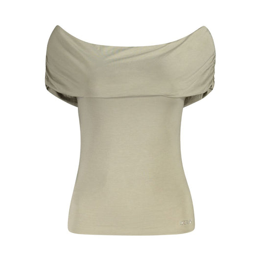 Guess Jeans Green Modal Tops & T-Shirt