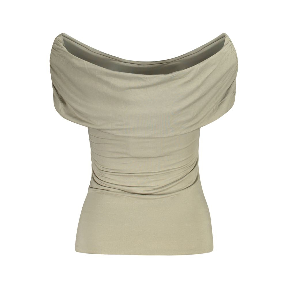 Guess Jeans Green Modal Tops & T-Shirt