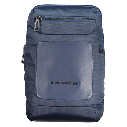 Piquadro Blue Recycled Polyethylene Men Shoulder Bag