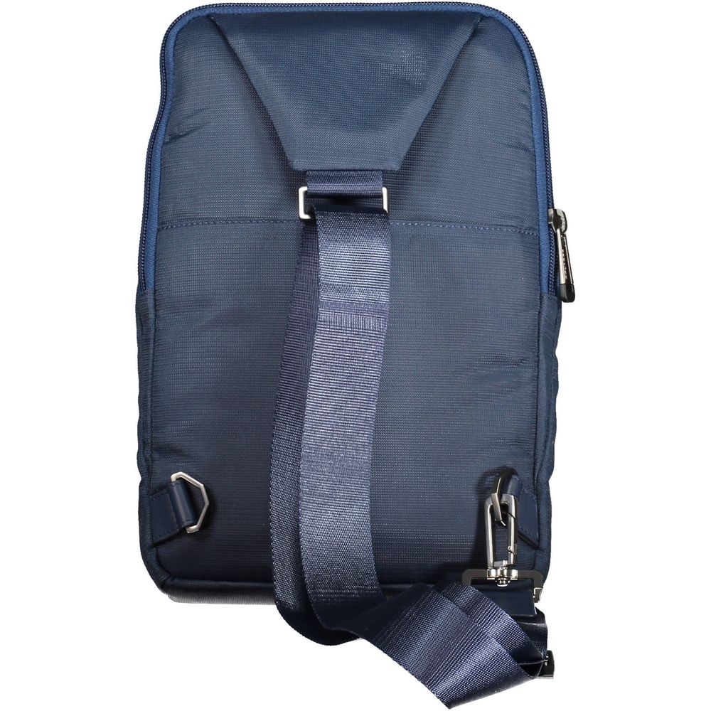 Piquadro Blue Recycled Polyethylene Men Shoulder Bag