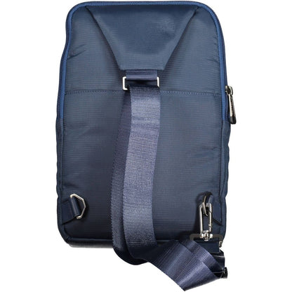 Piquadro Blue Recycled Polyethylene Men Shoulder Bag