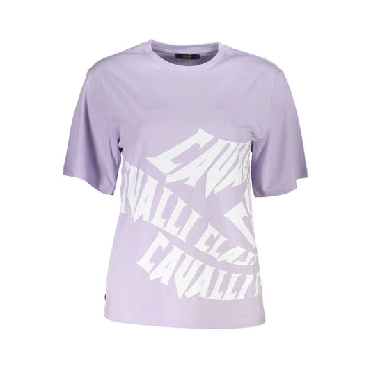 Cavalli Class Purple Cotton Women T-Shirt