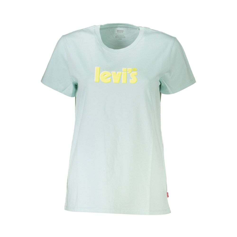 Levi's Light Blue Cotton Women T-Shirt