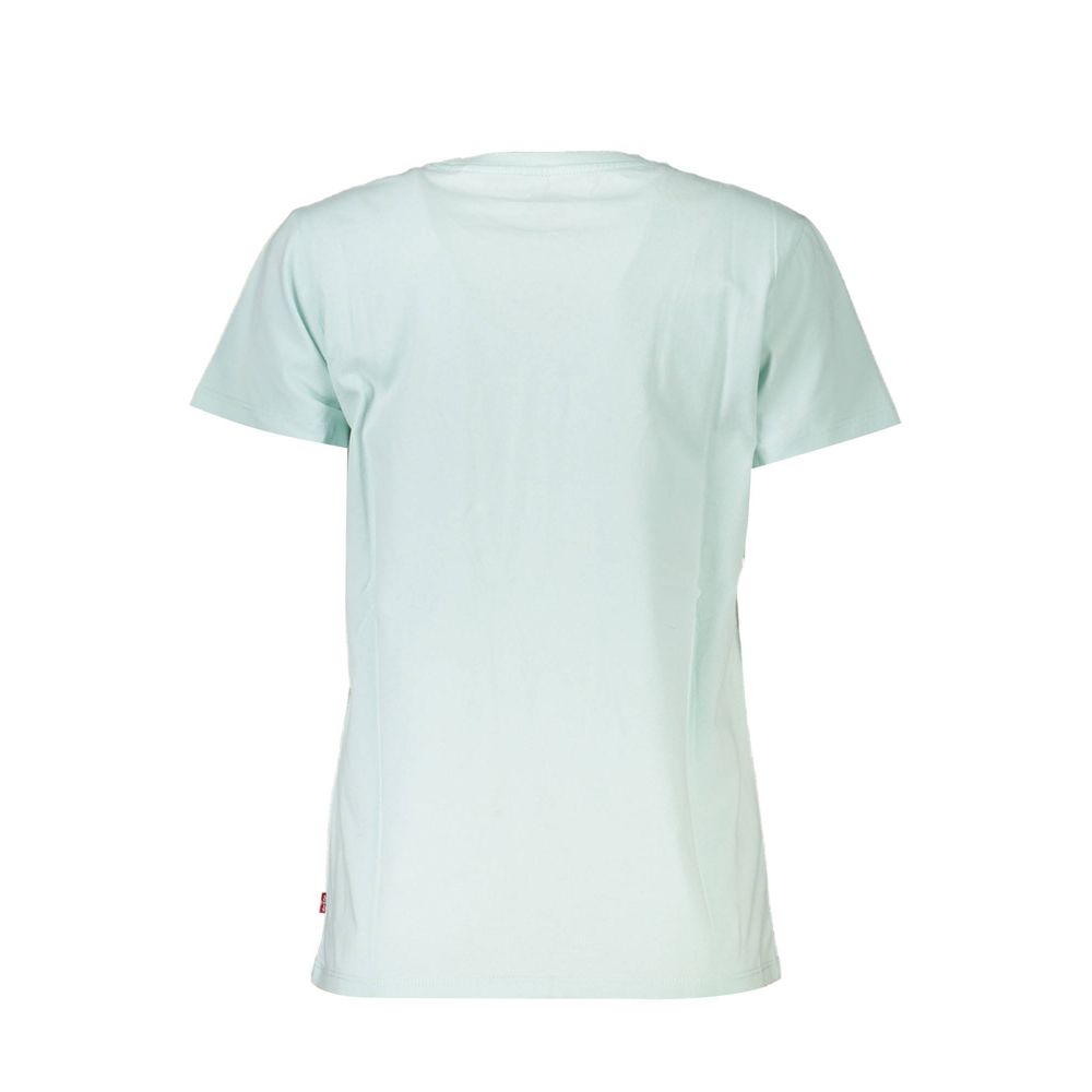 Levi's Light Blue Cotton Women T-Shirt