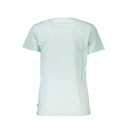Levi's Light Blue Cotton Women T-Shirt