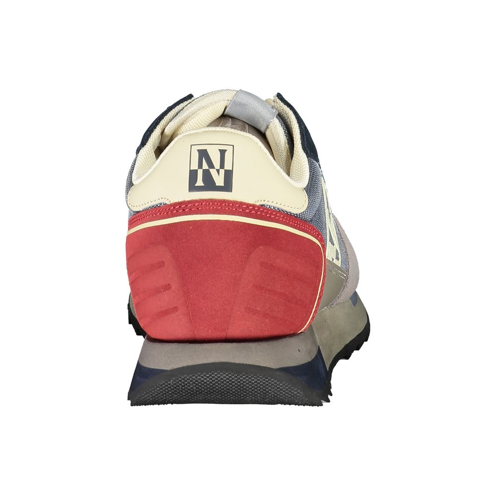 Napapijri Gray Leather Men Sneaker