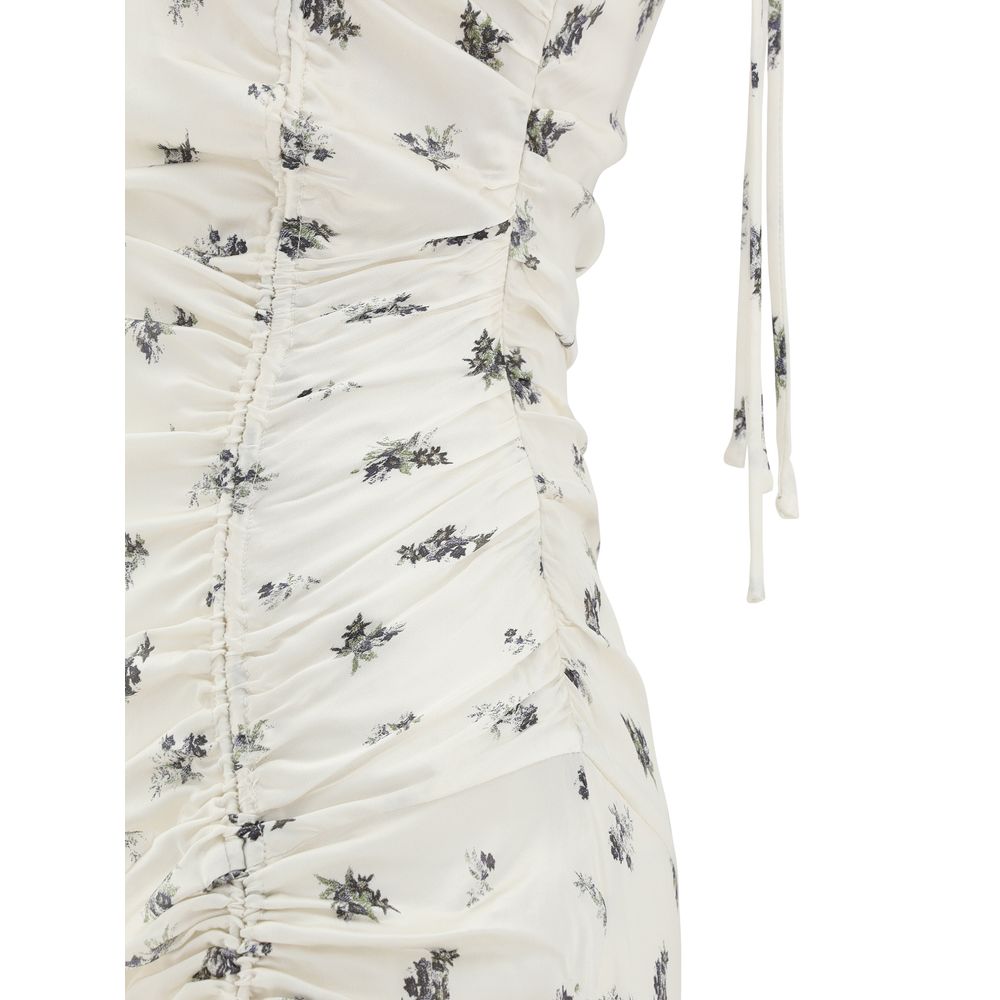 Ganni Satin floral long Dress