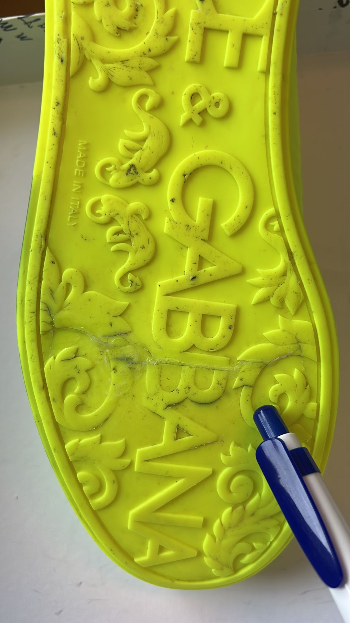 Dolce & Gabbana Neon Green Logo Tape Low Top Sneakers Shoes