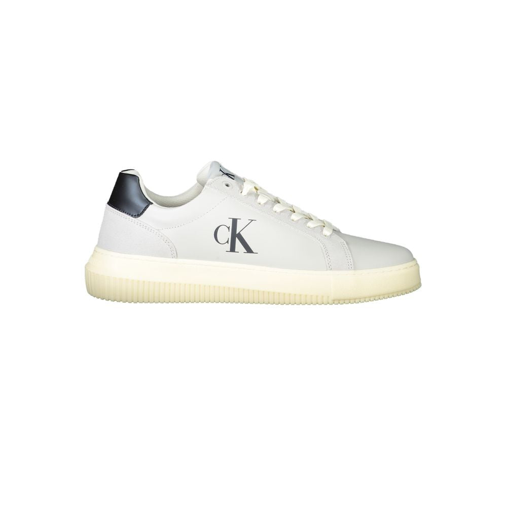 Calvin Klein Gray Leather Men Sneaker