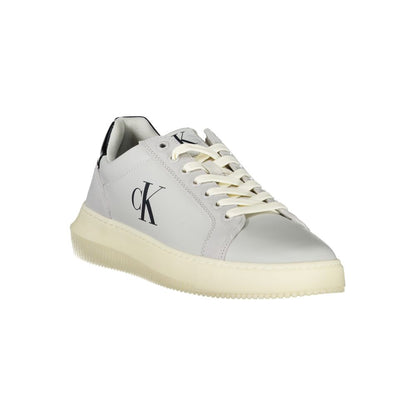 Calvin Klein Gray Leather Men Sneaker