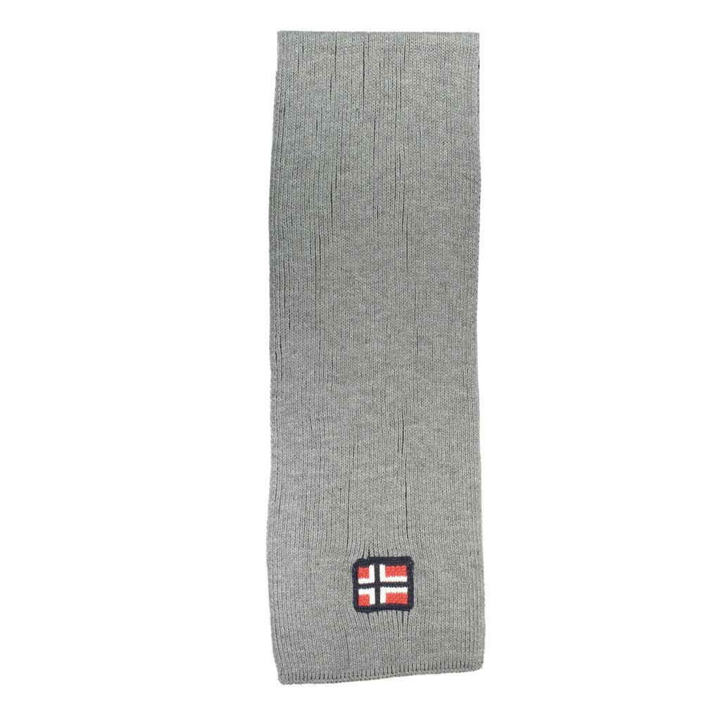 Norway 1963 Gray Acrylic Men Scarf