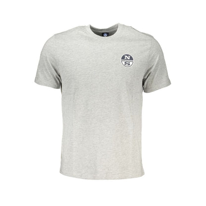 North Sails Gray Cotton Men T-Shirt