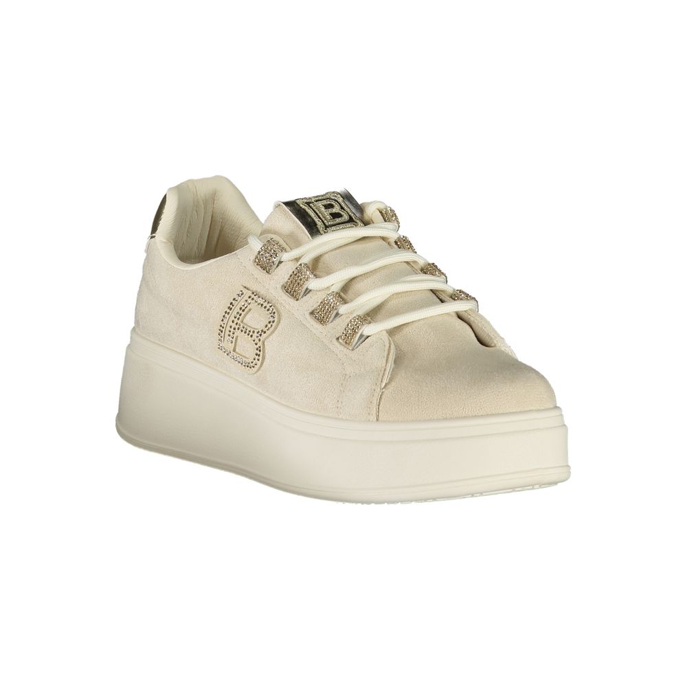 Laura Biagiotti Beige Polyester Women Sneaker