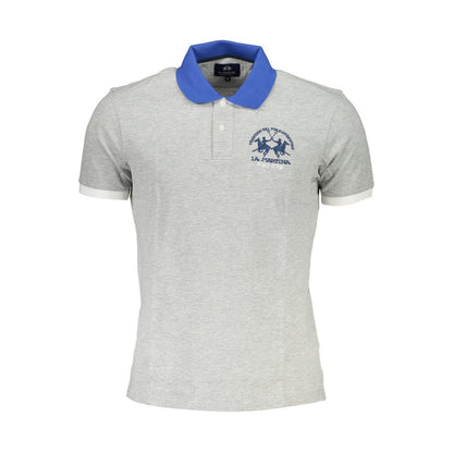 La Martina Brown Cotton Men Polo Shirt