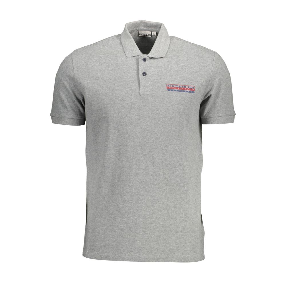 Napapijri Brown Cotton Men Polo Shirt