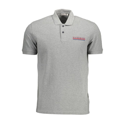 Napapijri Brown Cotton Men Polo Shirt