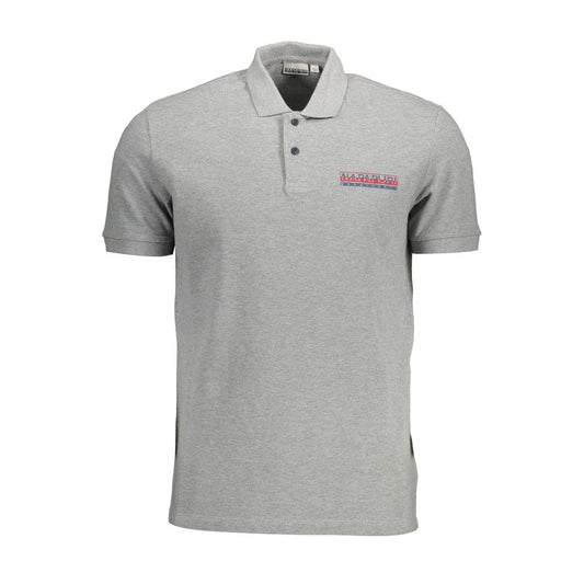 Napapijri Brown Cotton Men Polo Shirt