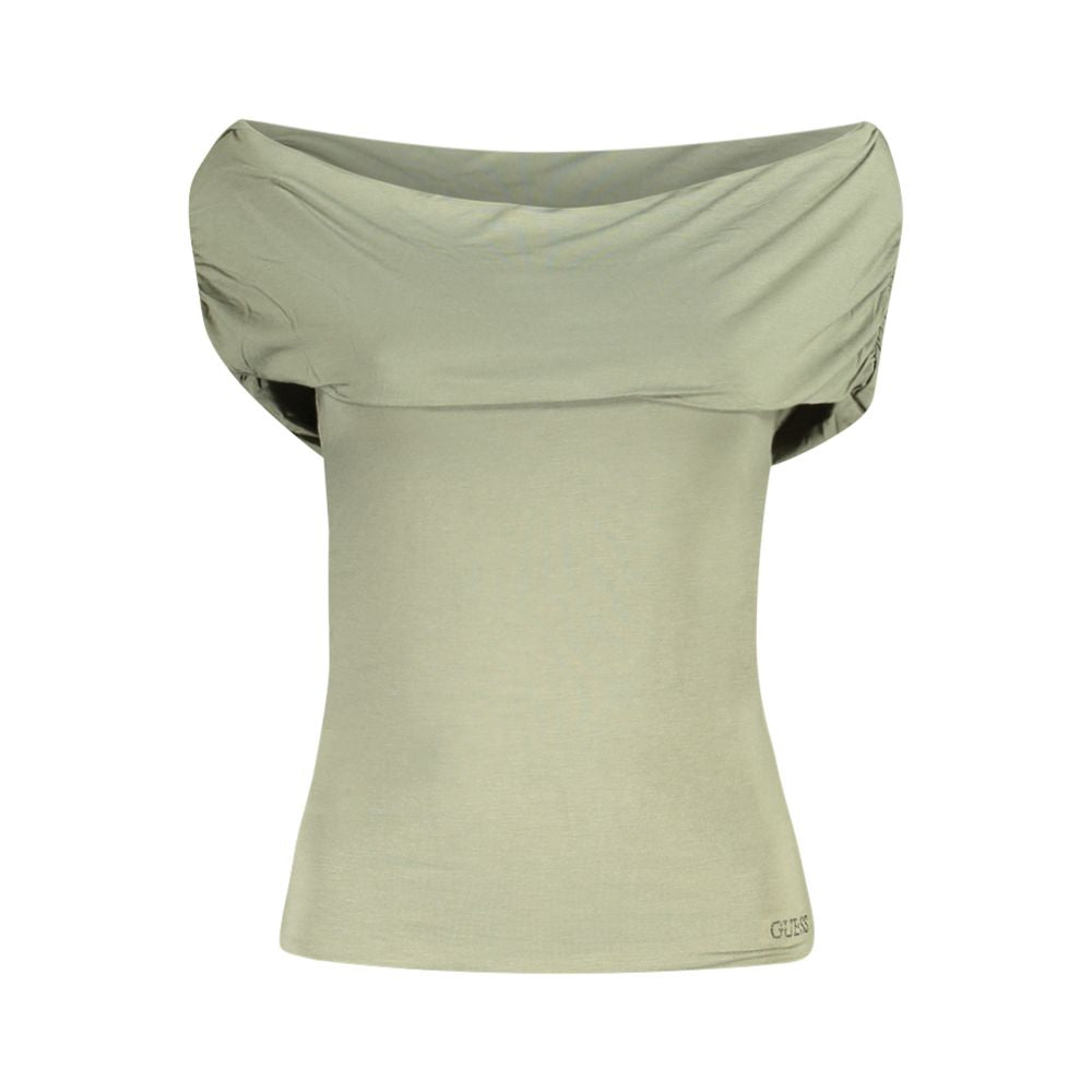 Guess Jeans Green Modal Tops & T-Shirt