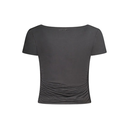 Guess Jeans Black Modal Tops & T-Shirt