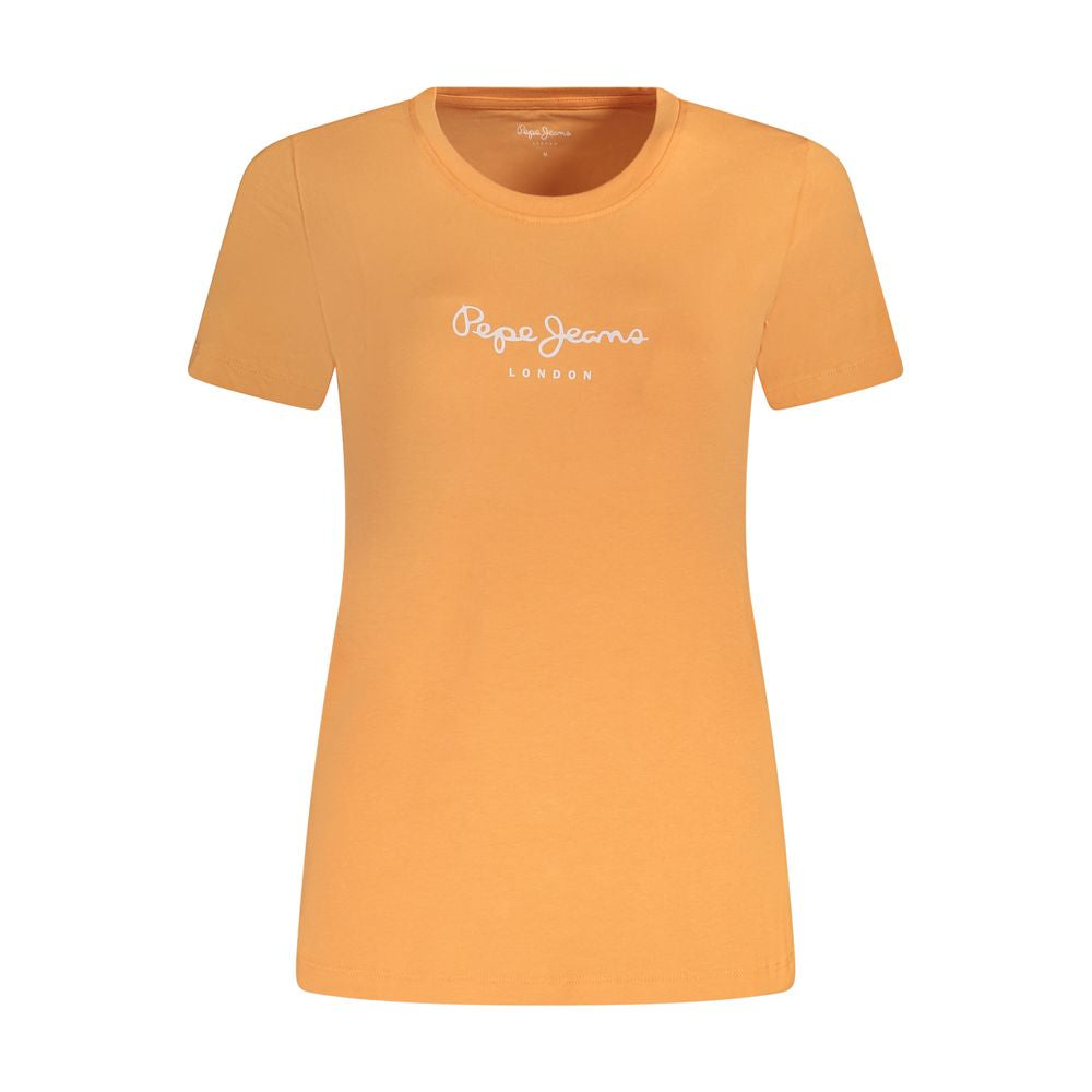 Pepe Jeans Orange Cotton Tops & T-Shirt
