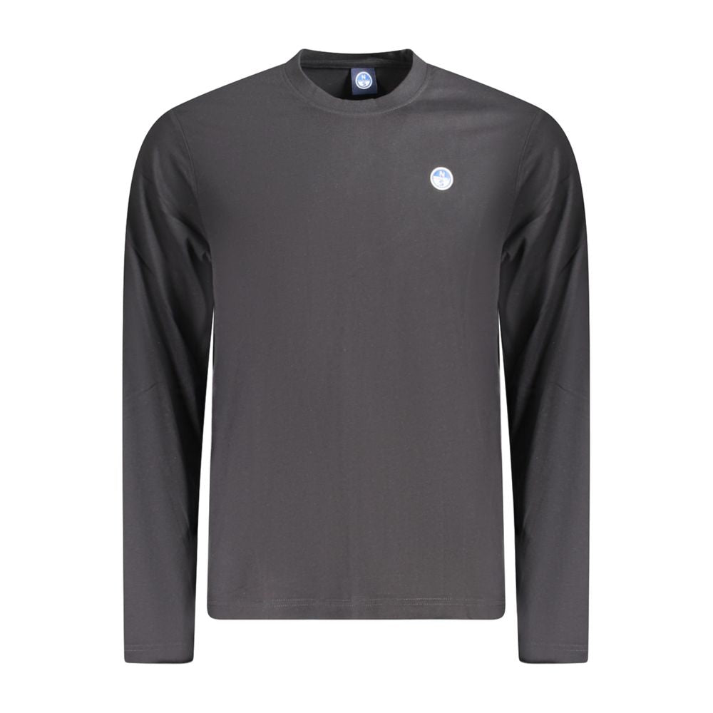 North Sails Black Cotton Men T-Shirt