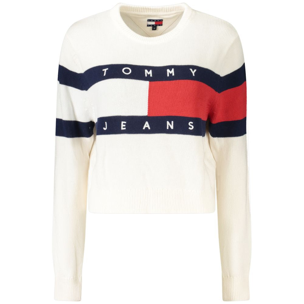 Tommy Hilfiger White Cotton Women Sweater