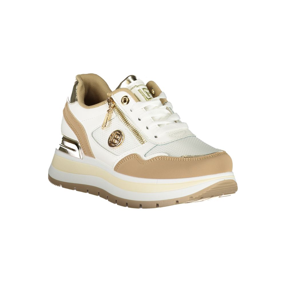 Laura Biagiotti Beige Polyester Women Sneaker