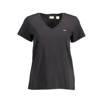 Levi's Black Cotton Women T-Shirt