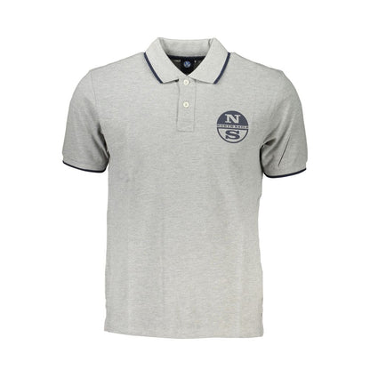 North Sails Brown Cotton Men Polo Shirt