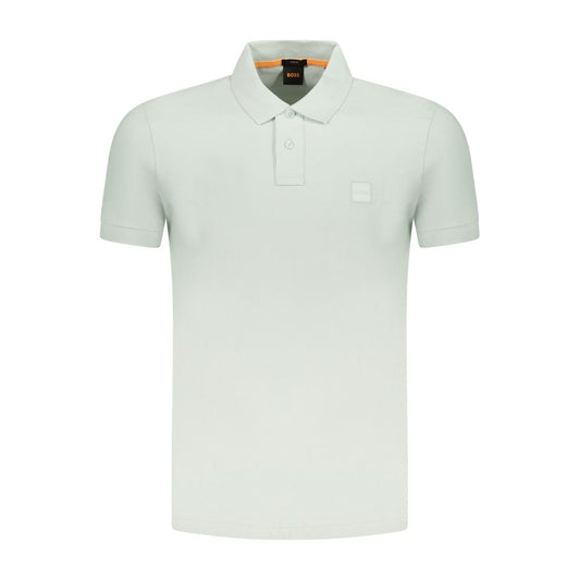 Hugo Boss Green Cotton Men Polo Shirt