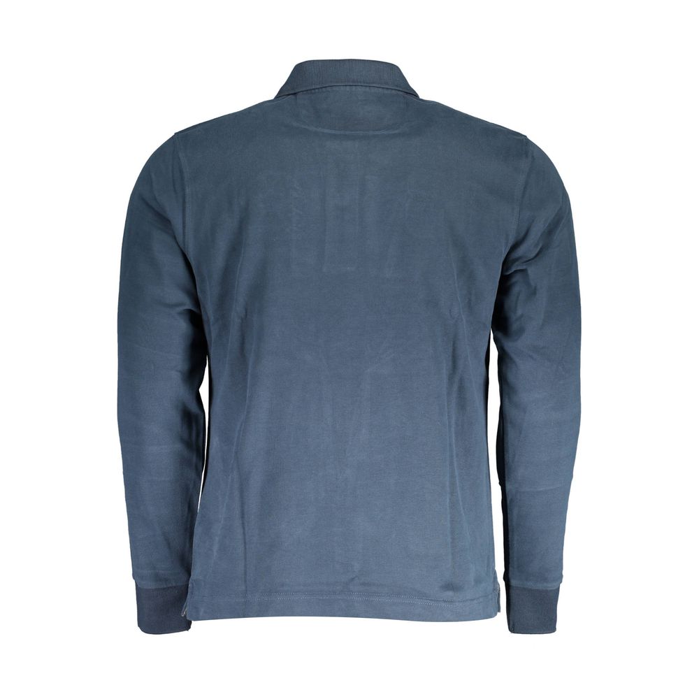 La Martina Blue Cotton Men Polo Shirt