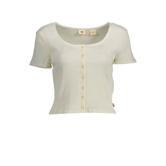Levi's White Cotton Women T-Shirt