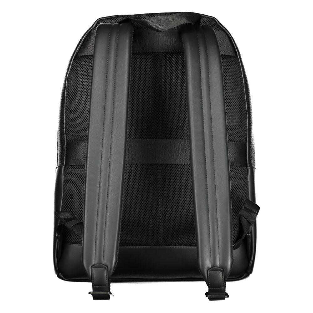 Tommy Hilfiger Black Polyester Men Backpack