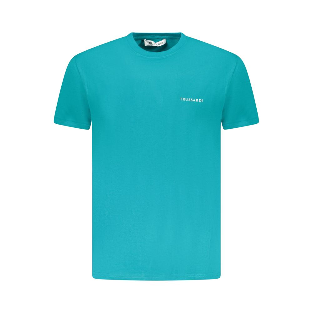 Trussardi Light Blue Cotton Men T-Shirt