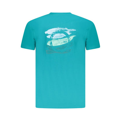 Trussardi Light Blue Cotton Men T-Shirt