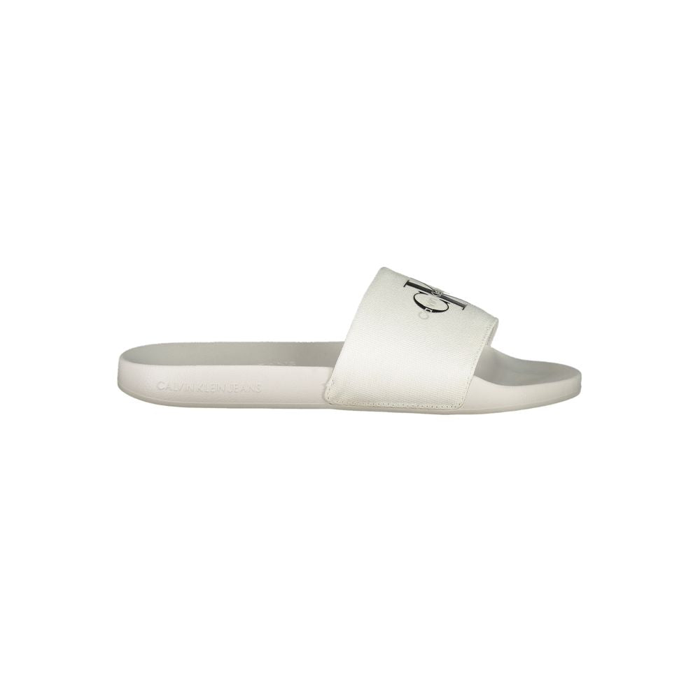 Calvin Klein White Polyester Men Sandal