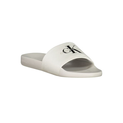 Calvin Klein White Polyester Men Sandal