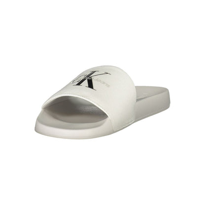 Calvin Klein White Polyester Men Sandal