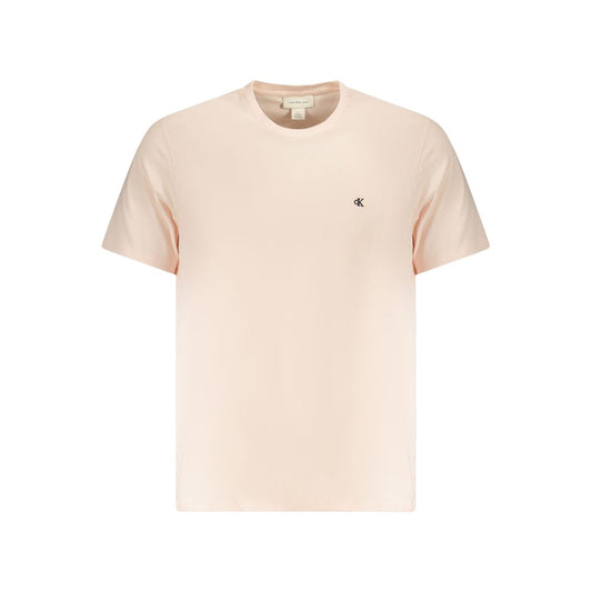 Calvin Klein Pink Cotton Men T-Shirt
