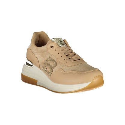 Laura Biagiotti Beige Polyester Women Sneaker