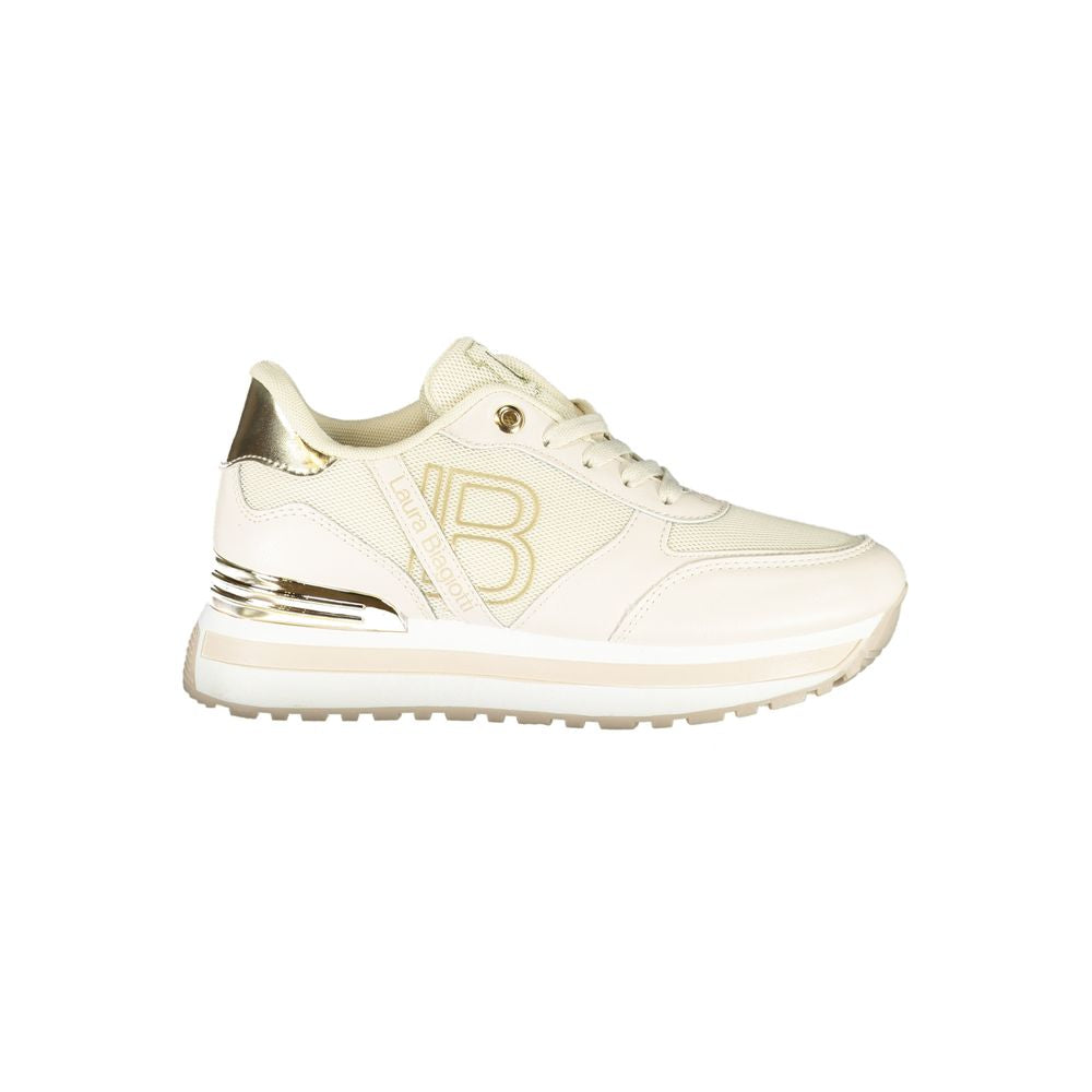 Laura Biagiotti Beige Polyester Women Sneaker