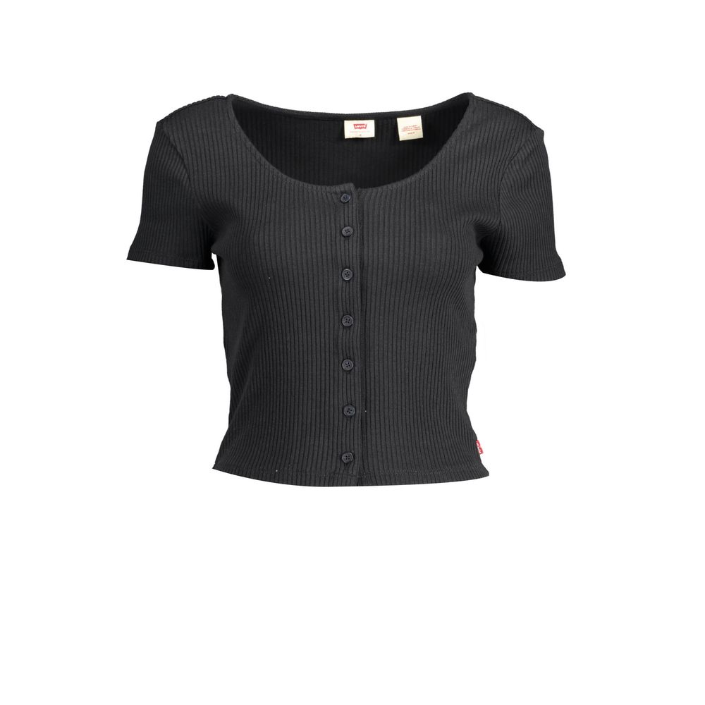 Levi's Black Cotton Women T-Shirt
