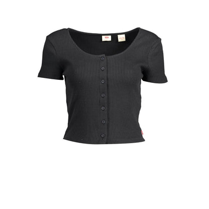 Levi's Black Cotton Women T-Shirt