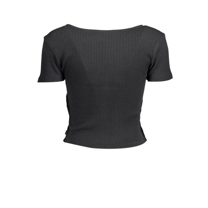 Levi's Black Cotton Women T-Shirt