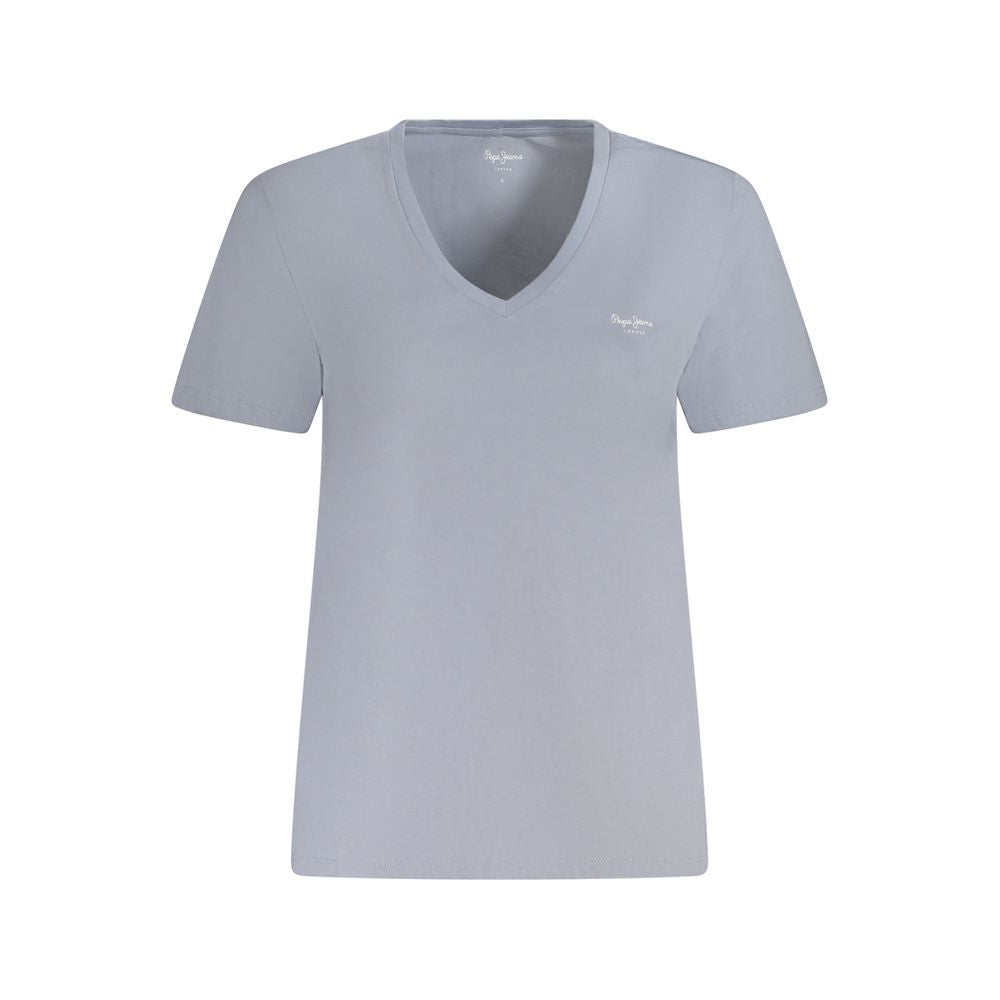 Pepe Jeans Light Blue Cotton Women T-Shirt
