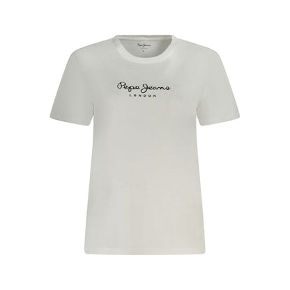 Pepe Jeans White Cotton Tops & T-Shirt